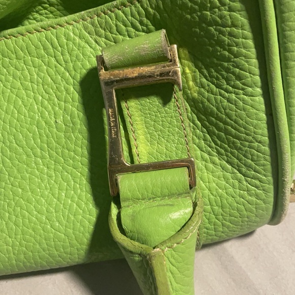 Green leather Lowe Valentini handbag - Picture 9 of 12